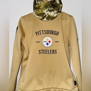 NFL Nike Pittsburgh Steelers Salute To Service Camo Men’s Therma Fit Hoodie Sm